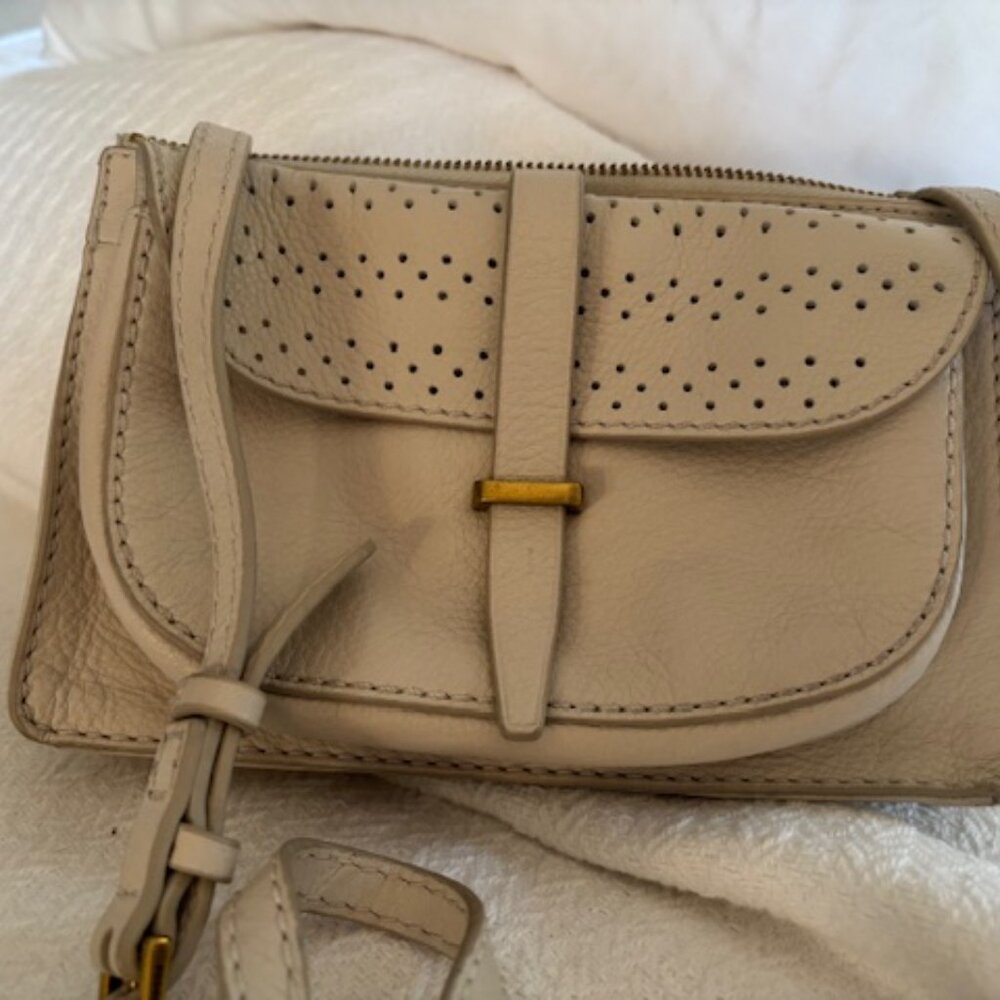 Fossil Ryder small cream crossbody leather bag - Picture 2 of 13